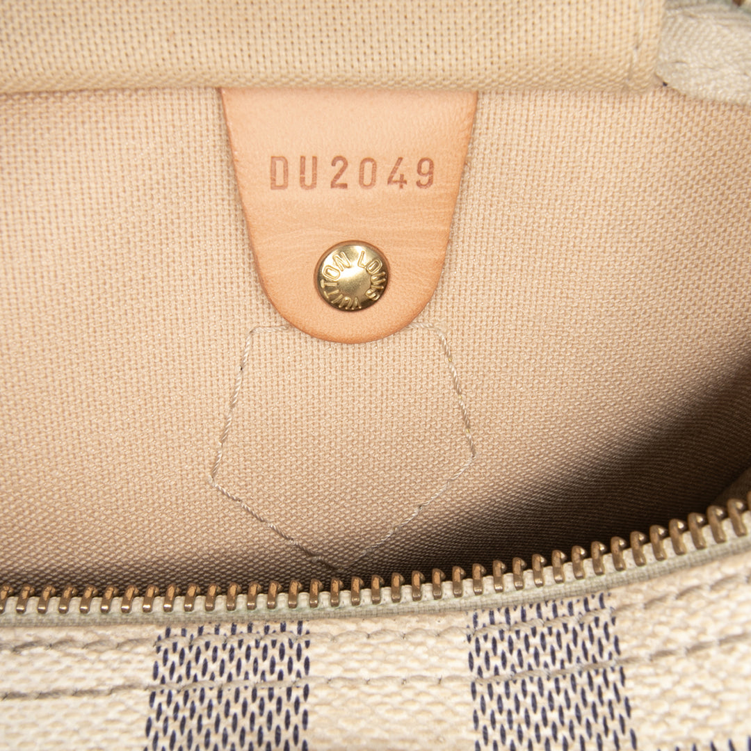 Louis Vuitton Damier Azur Speedy 30 Blanc – GABY PARIS Authentique