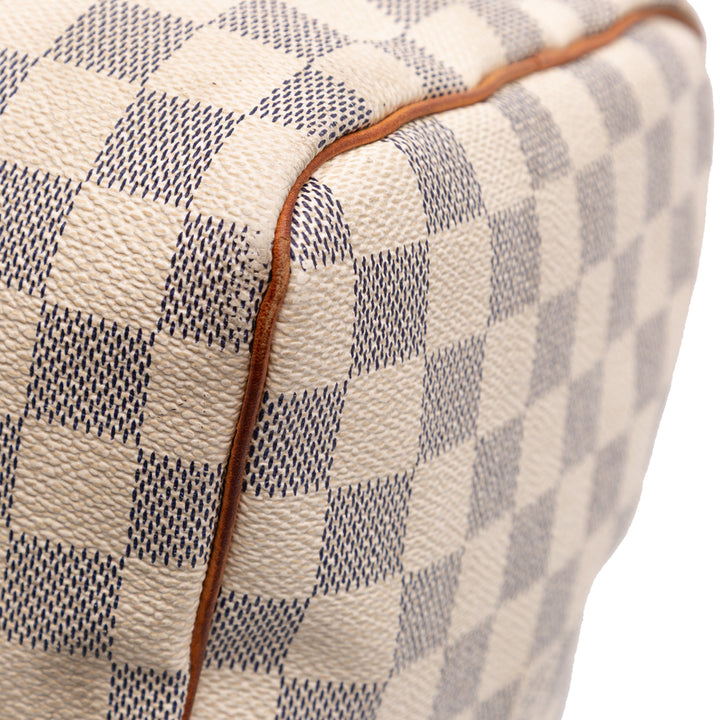 Louis Vuitton Damier Azur Speedy 30 Blanc – GABY PARIS Authentique