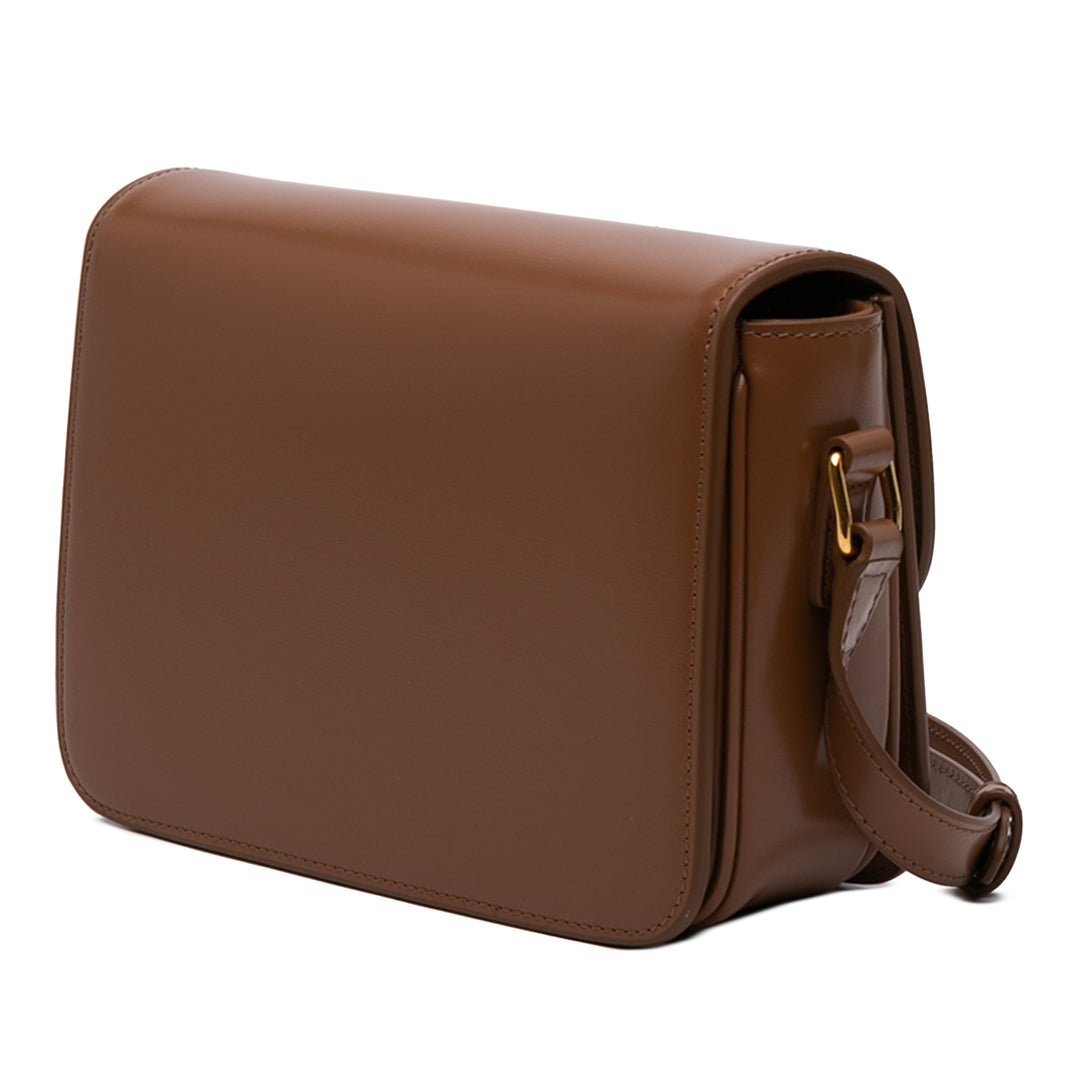 Celine Teen brillant Cuir de veau Triomphe Sac porté croisé
