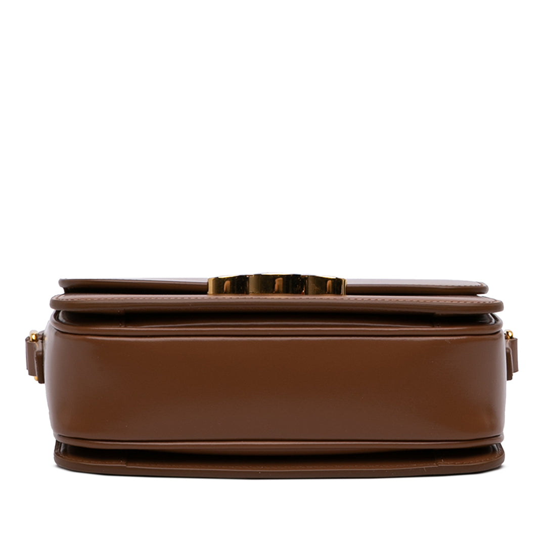 Celine Teen brillant Cuir de veau Triomphe Sac porté croisé