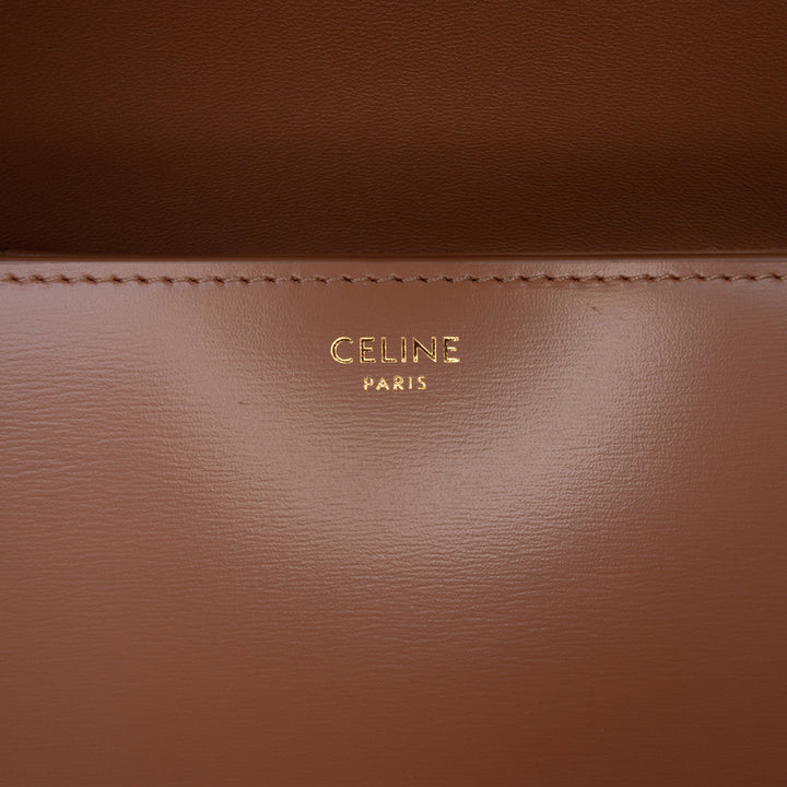 Celine Teen brillant Cuir de veau Triomphe Sac porté croisé