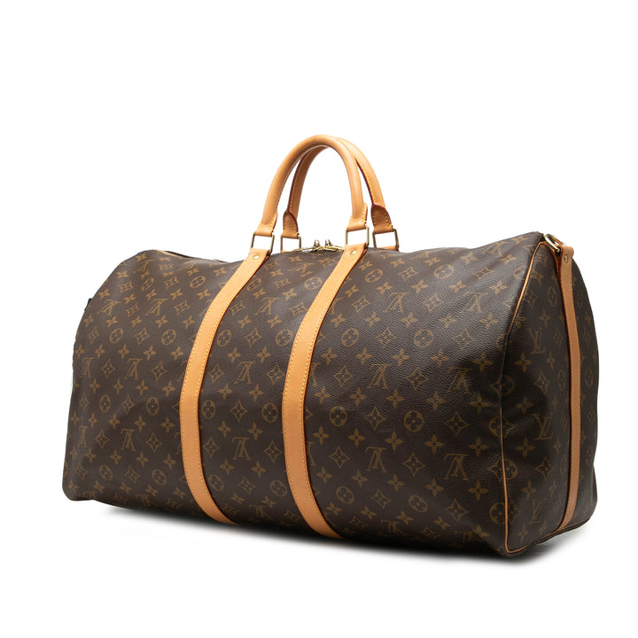 Louis Vuitton Keepall Bandouliere 55 Monogram Marron – vue 2 – GABY PARIS