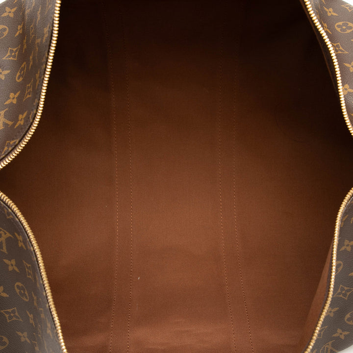 Louis Vuitton Keepall Bandouliere 55 Monogram Marron – vue 4 – GABY PARIS