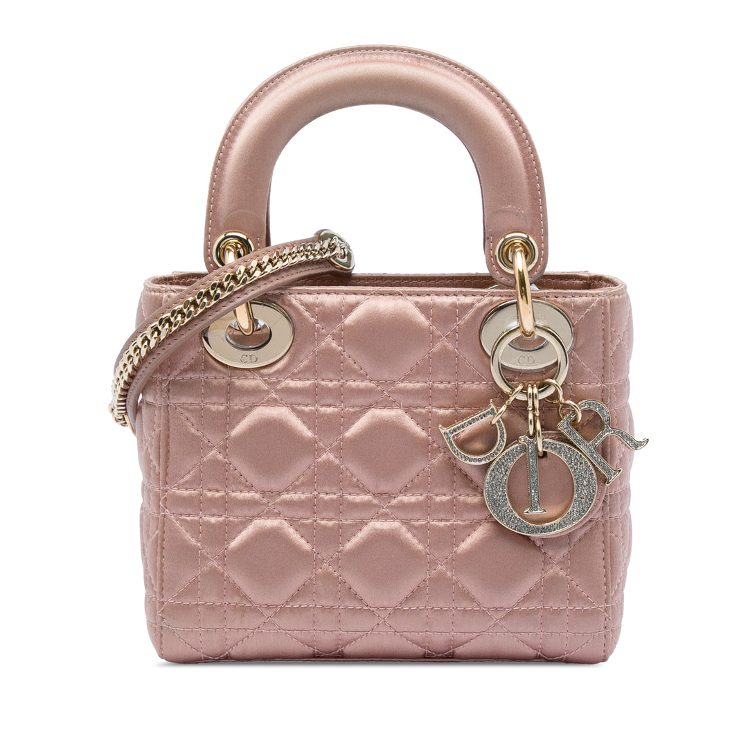 Dior Mini Satin Cannage Swarovski Cristal Lady Dior