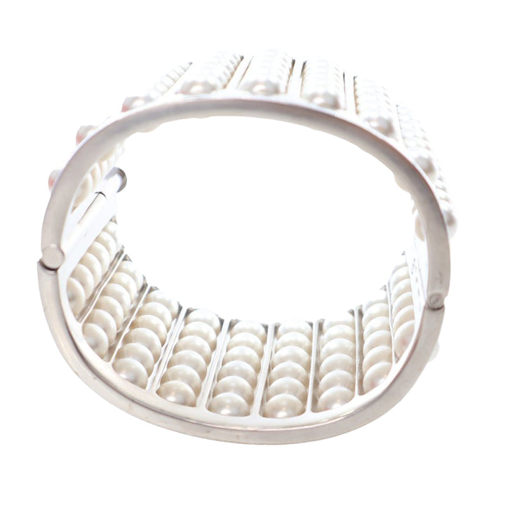 Chanel plaqué Wide Perle Cuff Bracelet Other