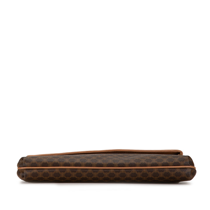 Macadam Coated Canvas Clutch Brown - Gaby Paris