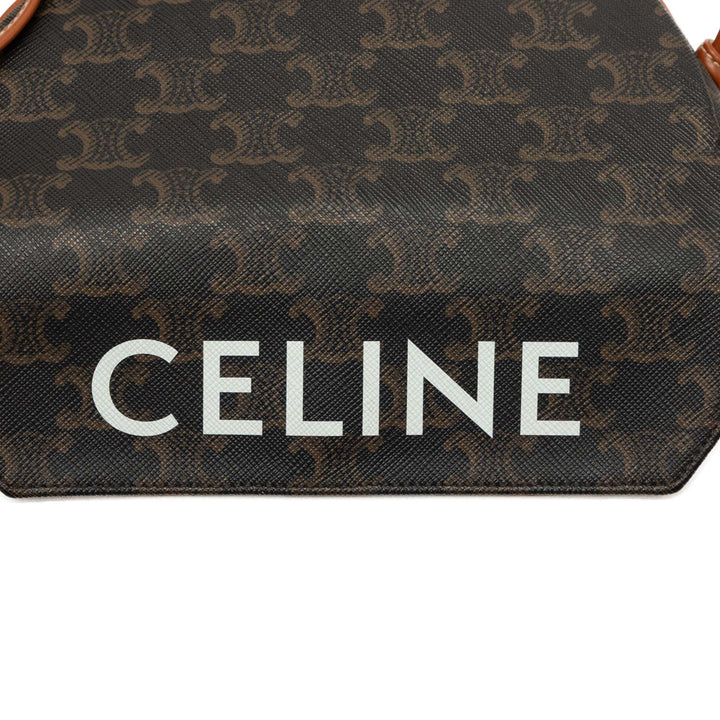 Celine Triomphe Logo Triangle Sac Toile Triomphe enduite