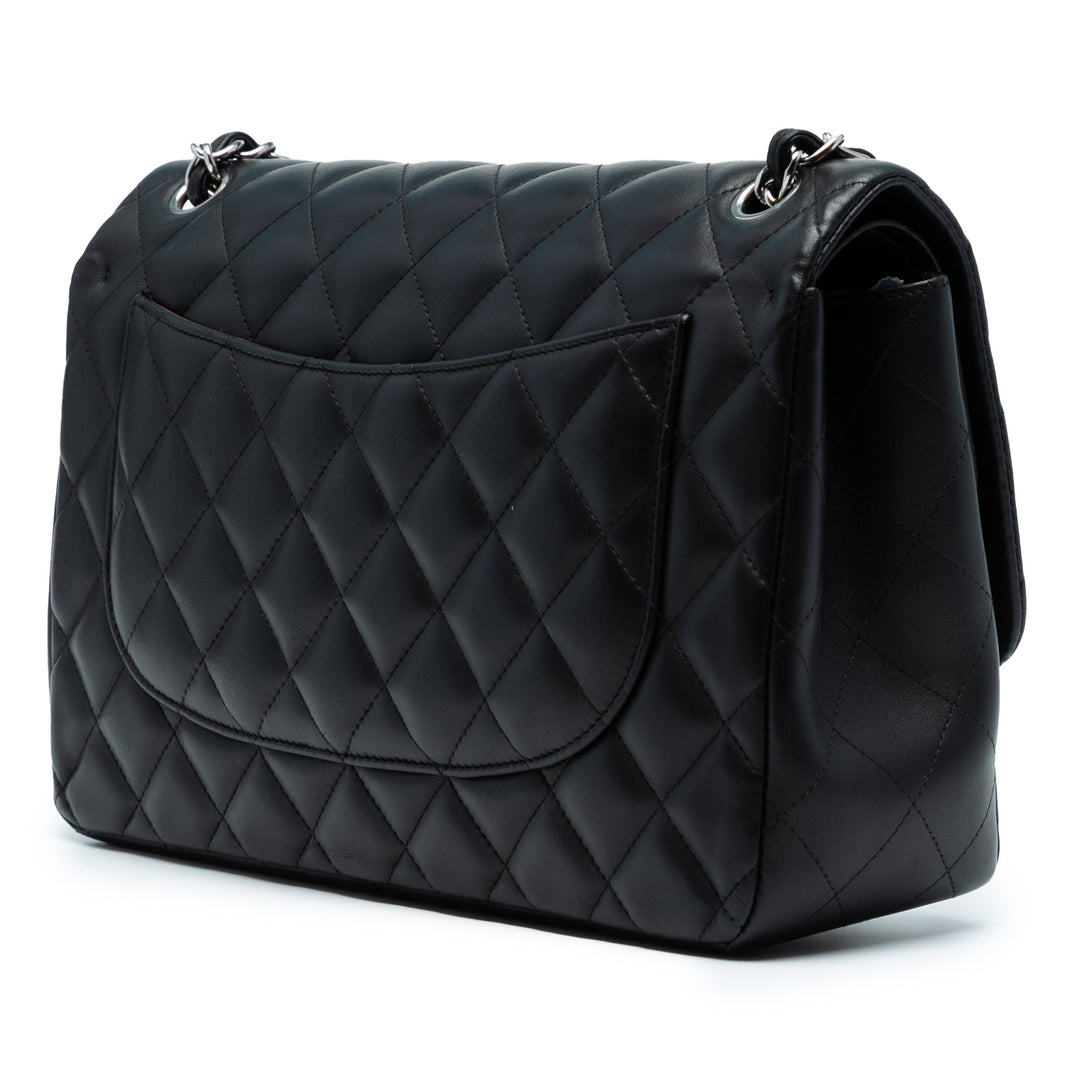 Chanel Jumbo Classic Cuir d’agneau Double rabat Noir