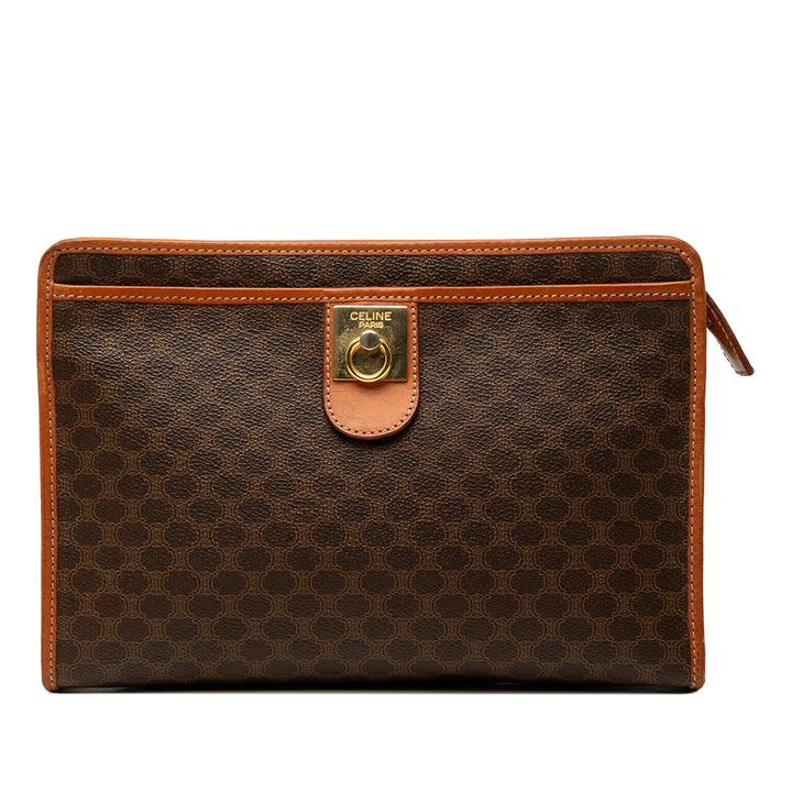 Macadam Pochette Toile enduite Marron