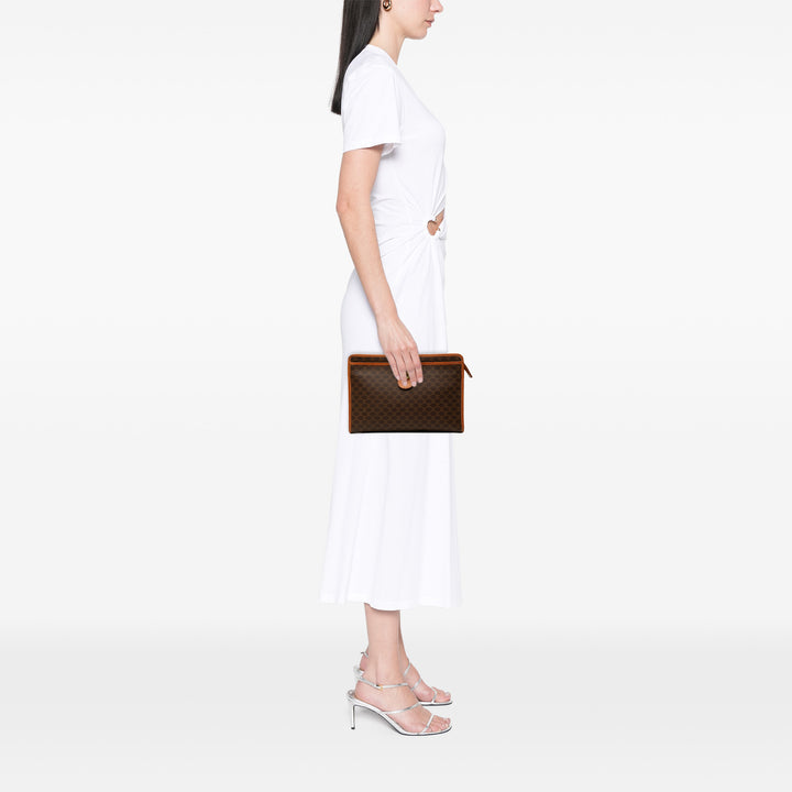 Macadam Pochette Toile enduite Marron