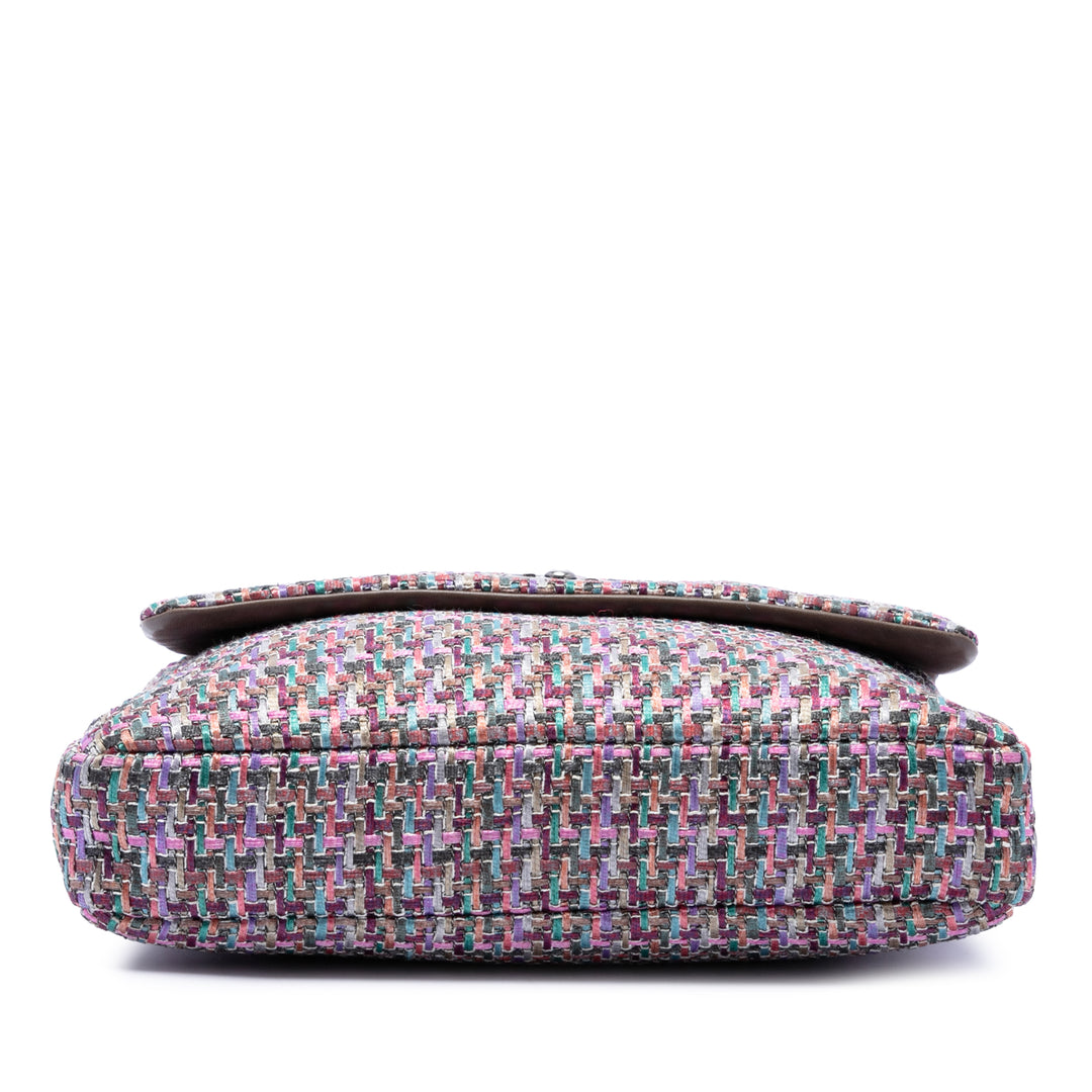 Chanel CC Multicolor à rabat Tweed Violet – vue 3 – GABY PARIS