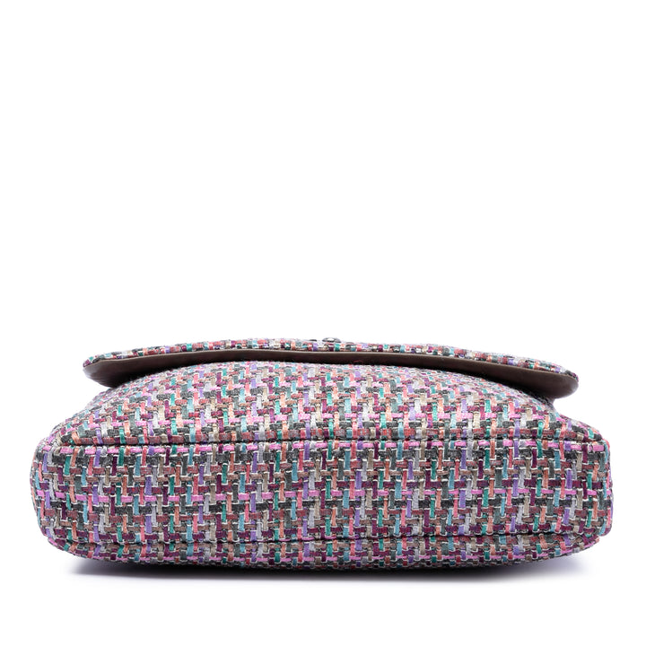 Chanel CC Multicolor à rabat Tweed Violet – vue 3 – GABY PARIS