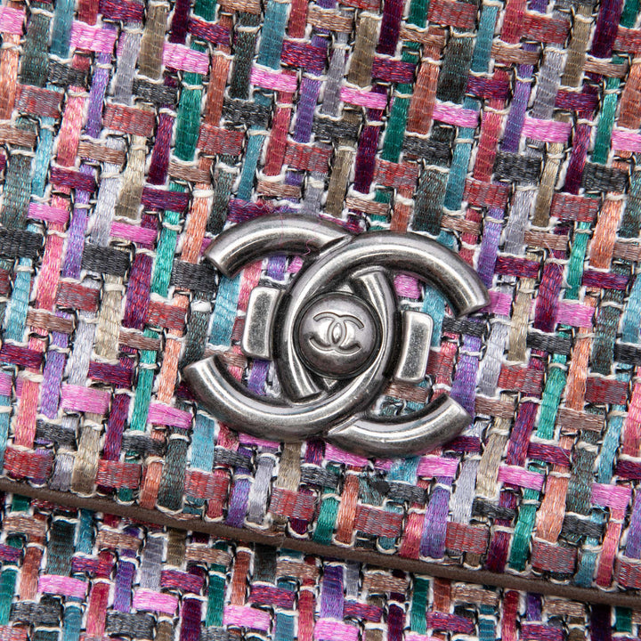 Chanel CC Multicolor à rabat Tweed Violet – vue 5 – GABY PARIS