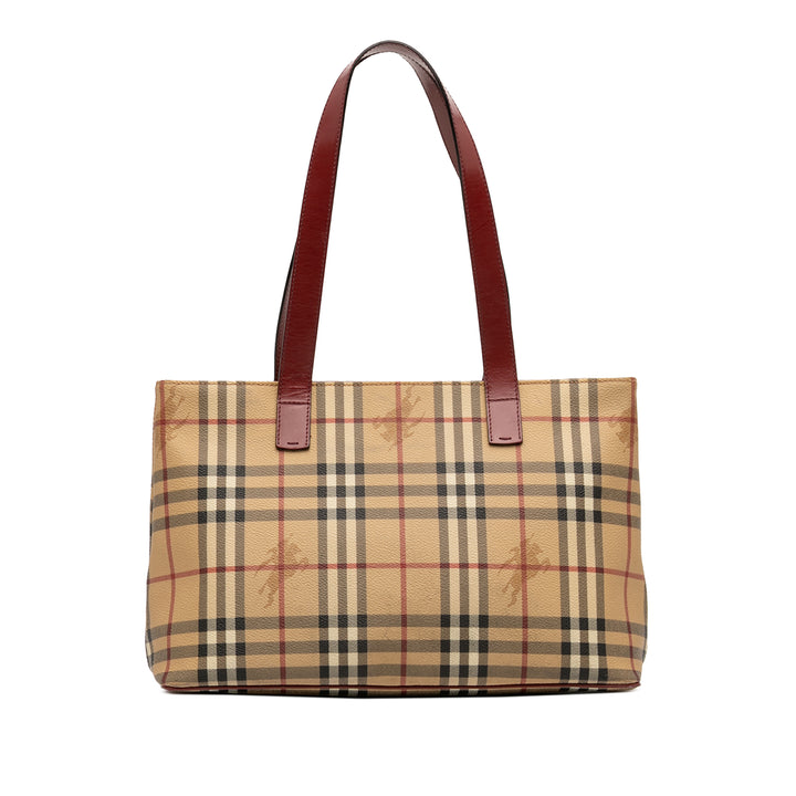 Burberry Haymarket Check Coated Toile Cabas