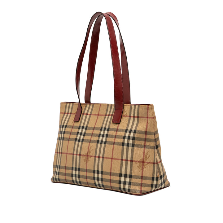 Burberry Haymarket Check Coated Toile Cabas
