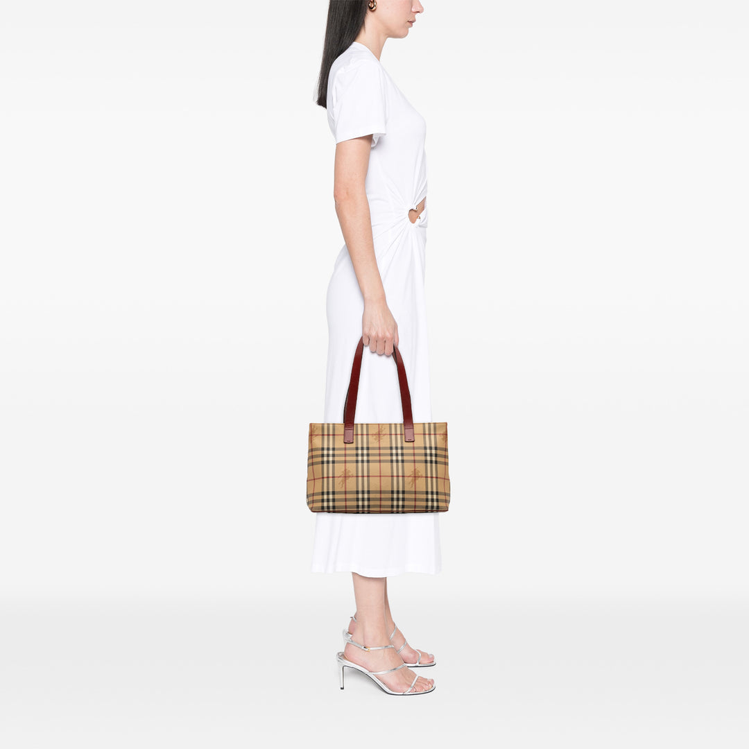 Burberry Haymarket Check Coated Toile Cabas