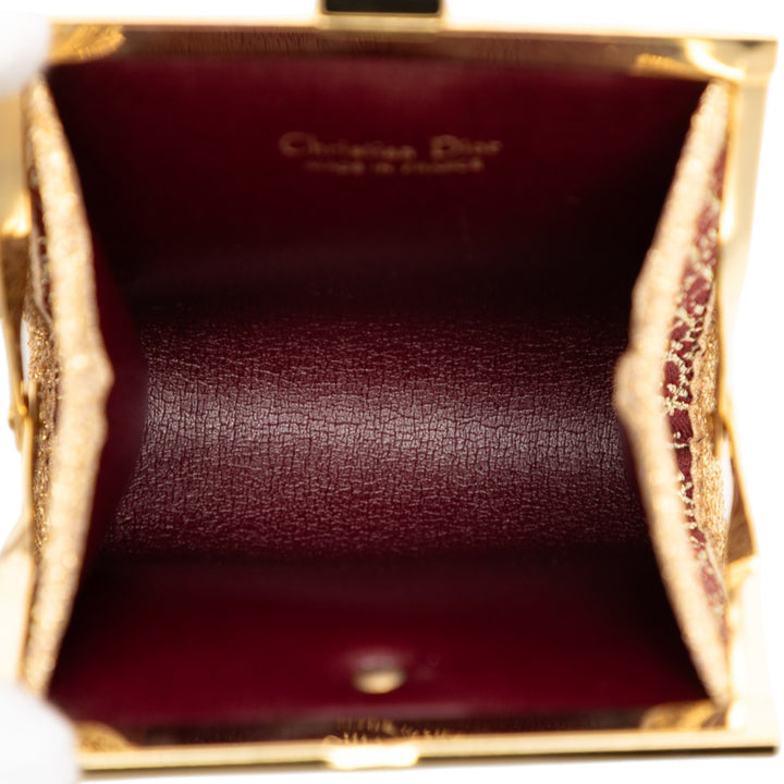 Dior Diorissimo Trotter Toile Kiss Lock Coin Pochette