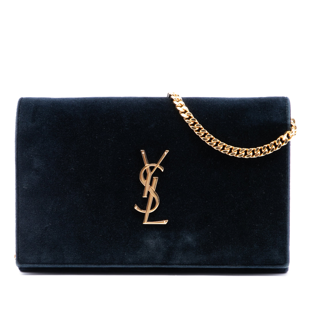 Saint Laurent Kate Chaîne Portefeuille Bleu – vue principale – GABY PARIS
