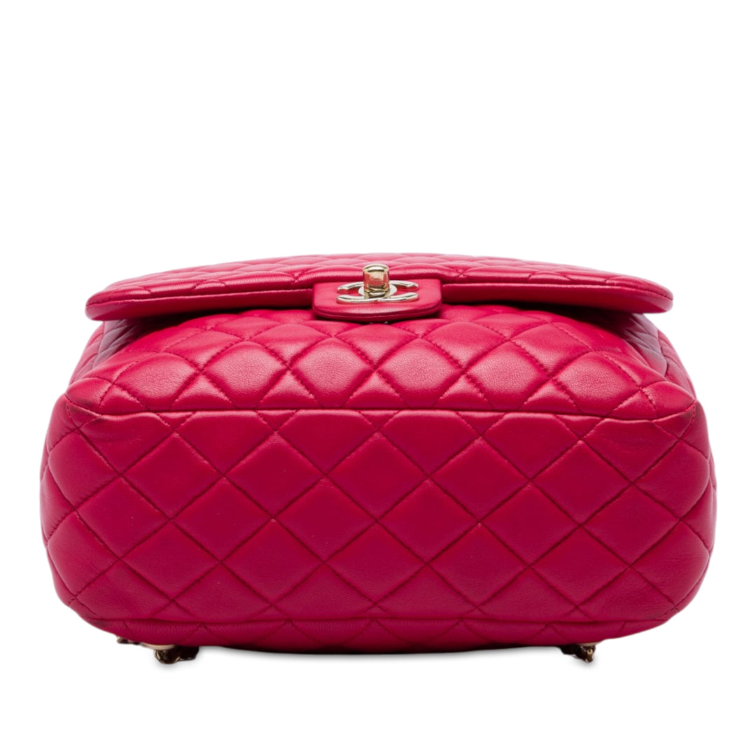 Chanel Matelassé In Seoul Sac à dos Grand Cuir d'agneau Rouge – vue 3 – GABY PARIS