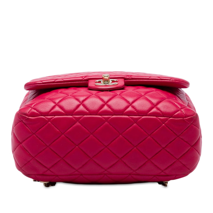 Chanel Matelassé In Seoul Sac à dos Grand Cuir d'agneau Rouge – vue 3 – GABY PARIS