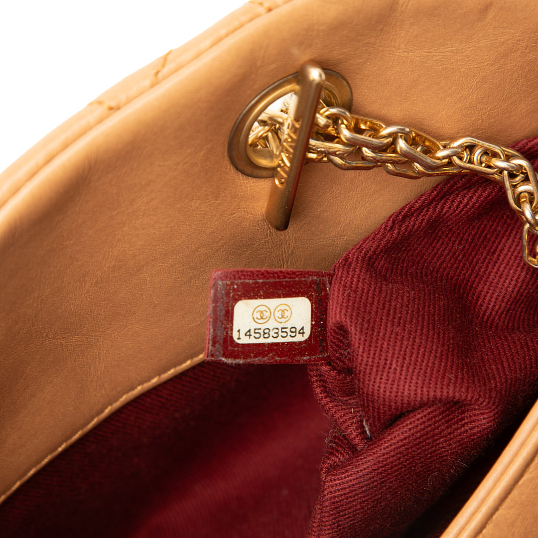 Chanel Medium Cuir d’agneau Just Mademoiselle Bowling Bag Marron