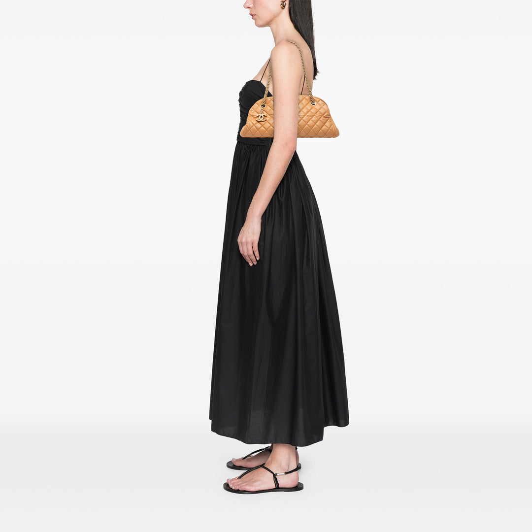 Chanel Medium Cuir d’agneau Just Mademoiselle Bowling Bag Marron