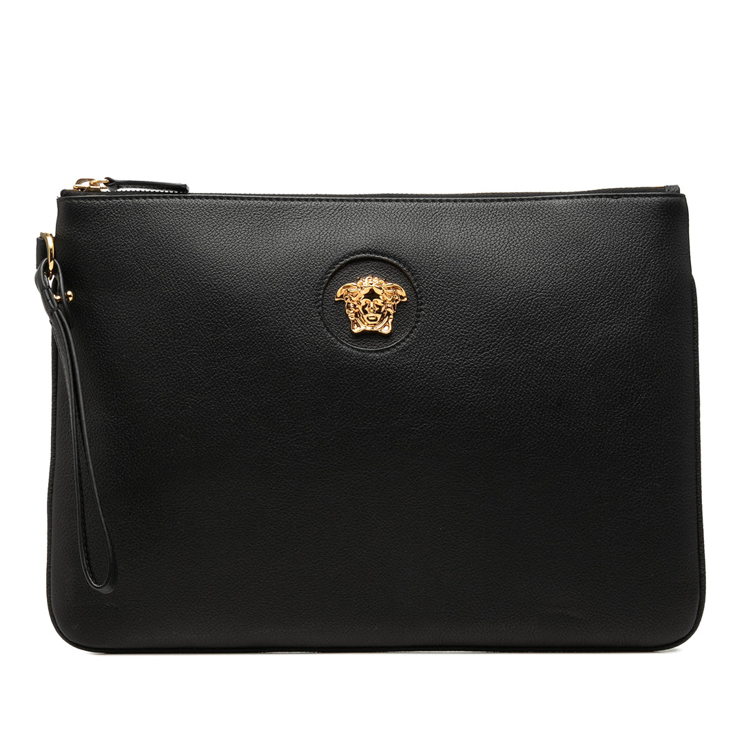Versace Medusa Wristlet Pochette Noir – vue principale – GABY PARIS