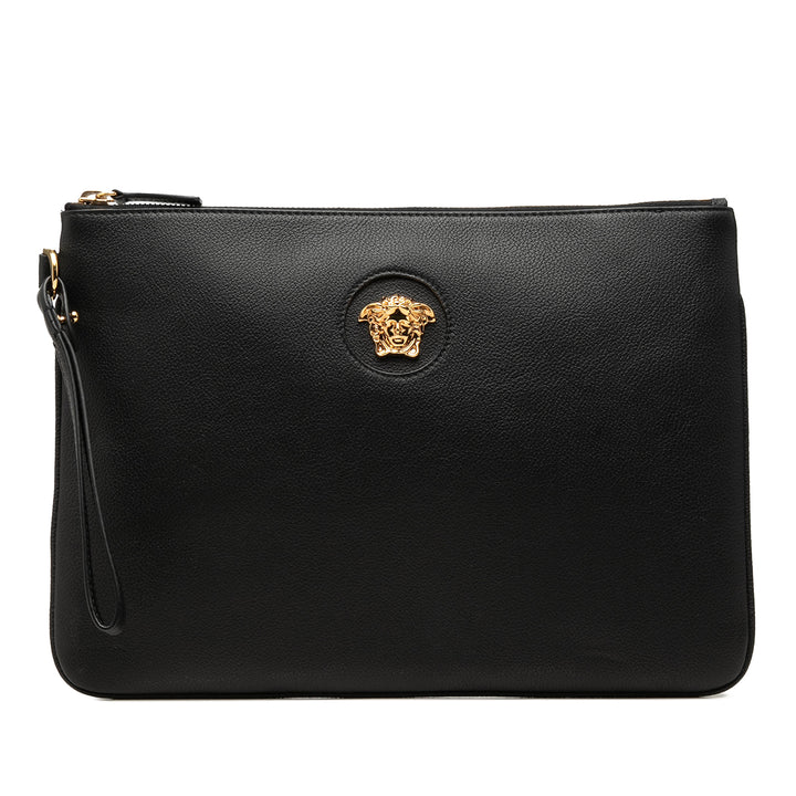 Versace Medusa Wristlet Pochette Noir – vue principale – GABY PARIS