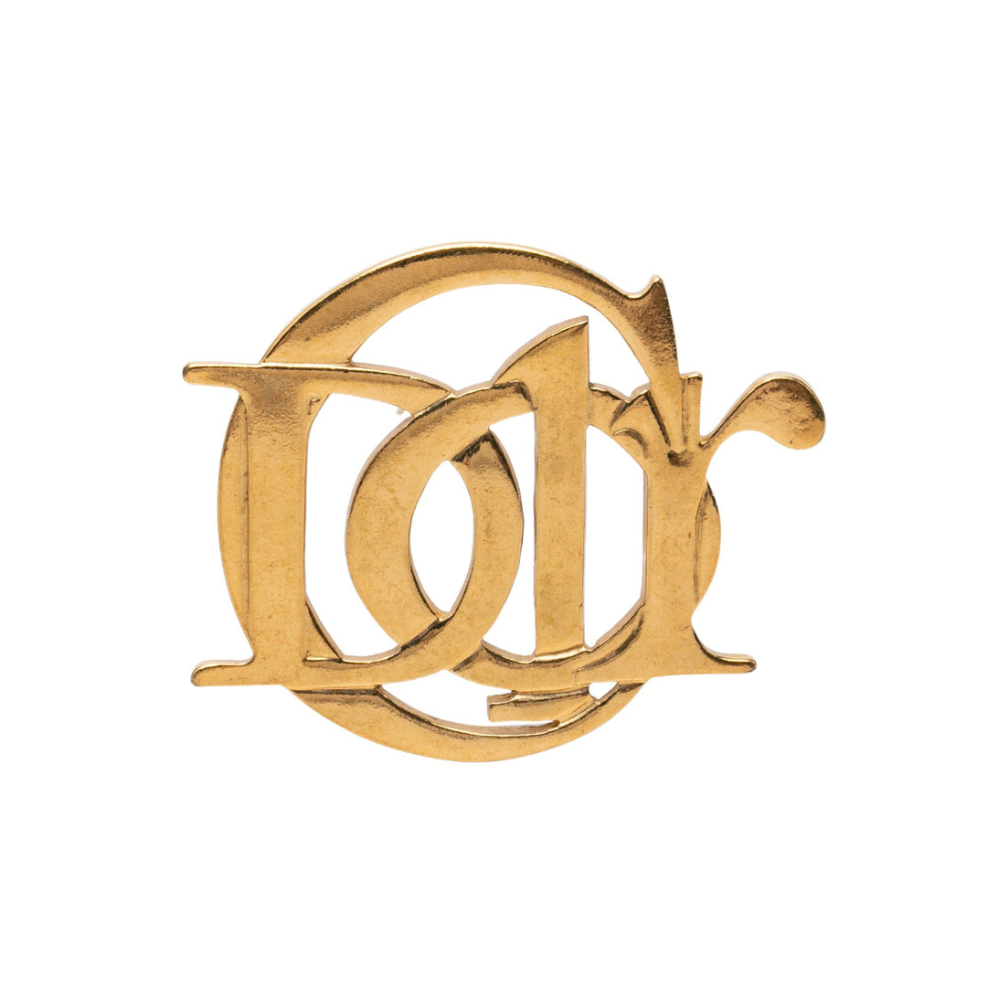 Dior Broche Logo plaqué or – vue principale – GABY PARIS
