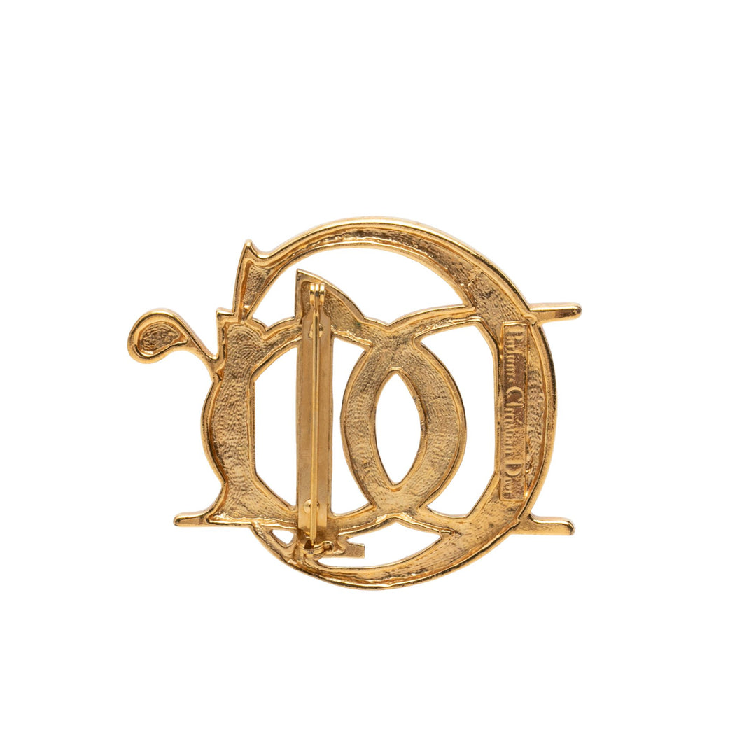 Dior Broche Logo plaqué or – vue 2 – GABY PARIS