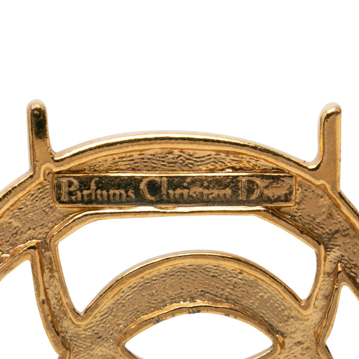 Dior Broche Logo plaqué or – vue 3 – GABY PARIS