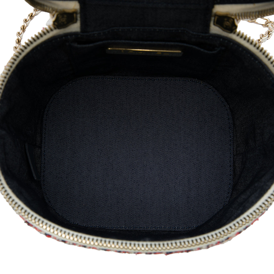 Chanel CC Vanity Tweed Rouge – vue 4 – GABY PARIS