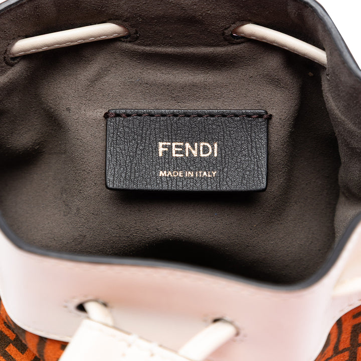Fendi Mini Zucca Daim Mon Tresor Bucket Sac