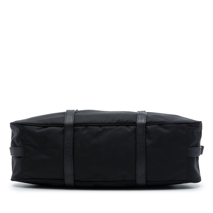 Prada Sac à main Souple Veau à finitions Tessuto Noir – vue 3 – GABY PARIS
