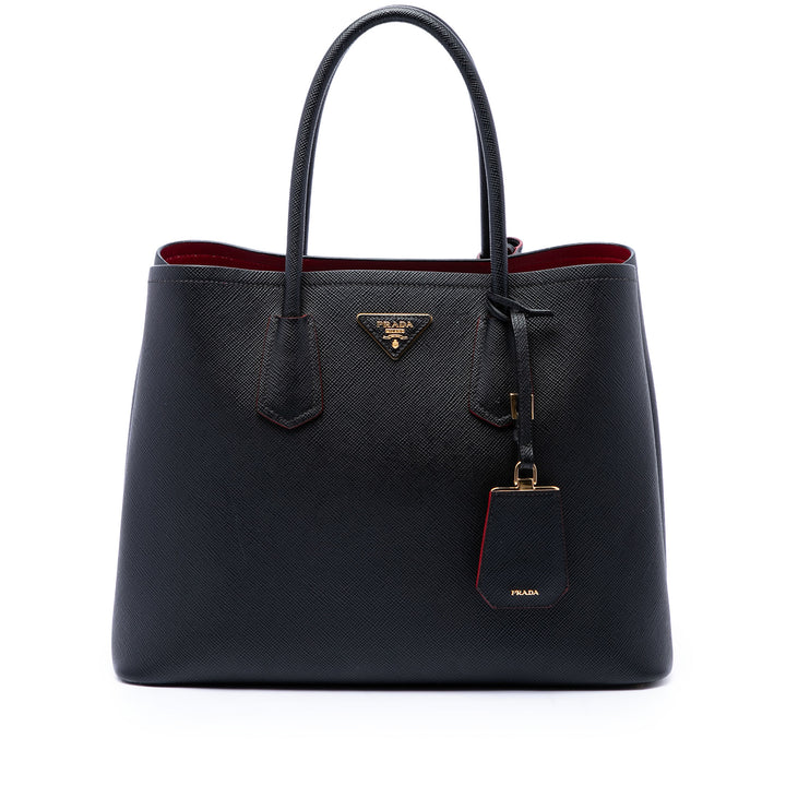 Prada Double Sac Grand Cuir Saffiano