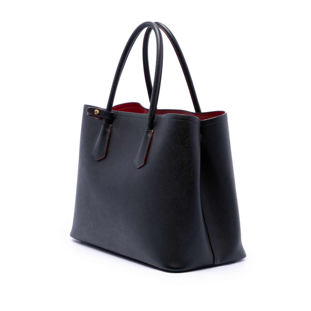 Prada Double Sac Grand Cuir Saffiano