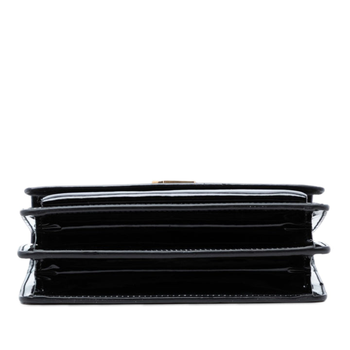 Saint Laurent Small Cuir verni Monogram Sunset Sac porté croisé