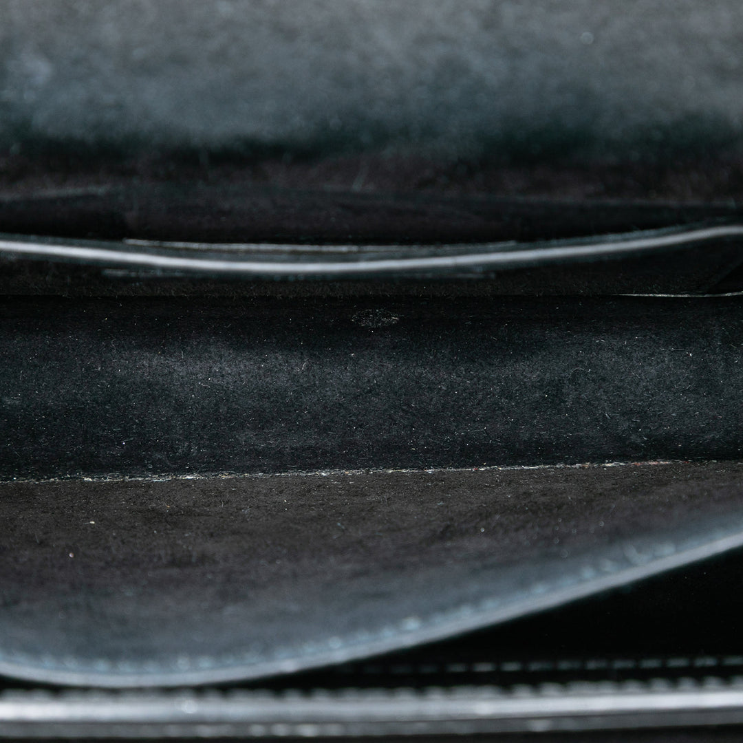 Saint Laurent Small Cuir verni Monogram Sunset Sac porté croisé