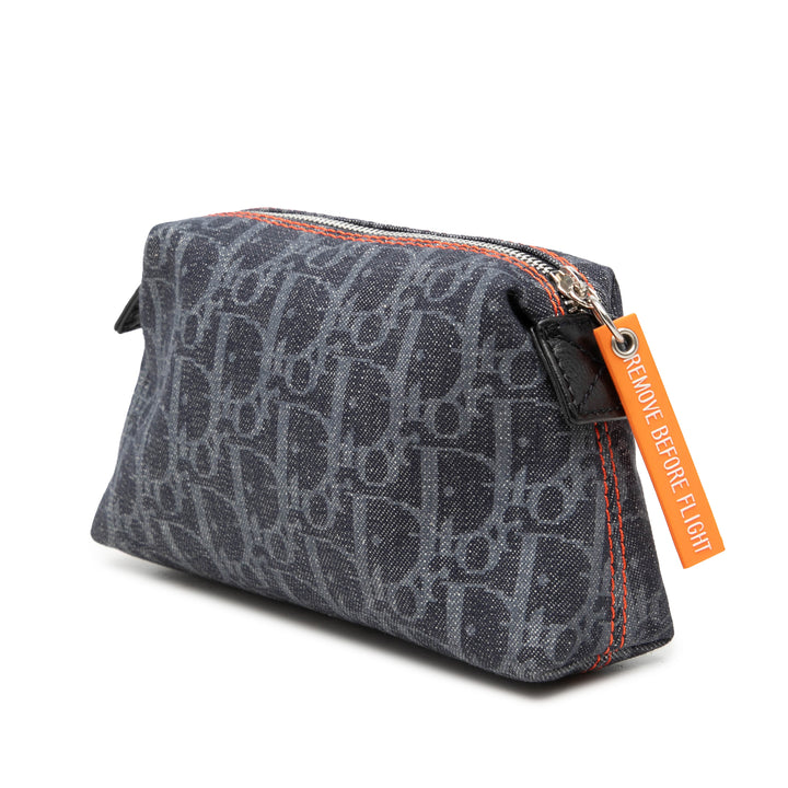 Dior Oblique Jean Flight Cosmetic Pochette