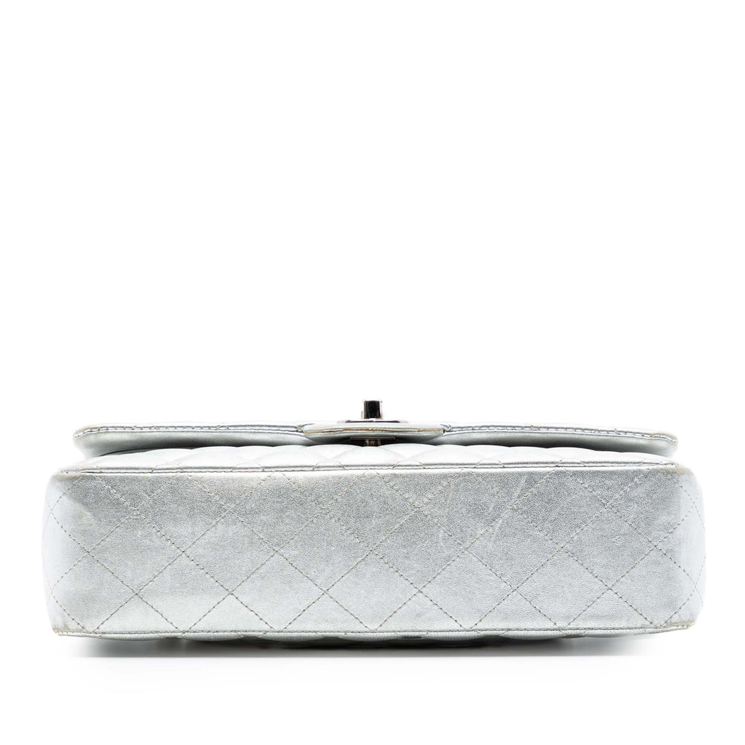 Chanel Medium Classic Metallic Cuir d’agneau Double rabat