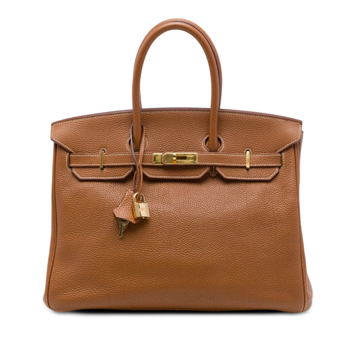 Hermès Sac à main Birkin Retourne 35 Togo Marron – vue principale – GABY PARIS