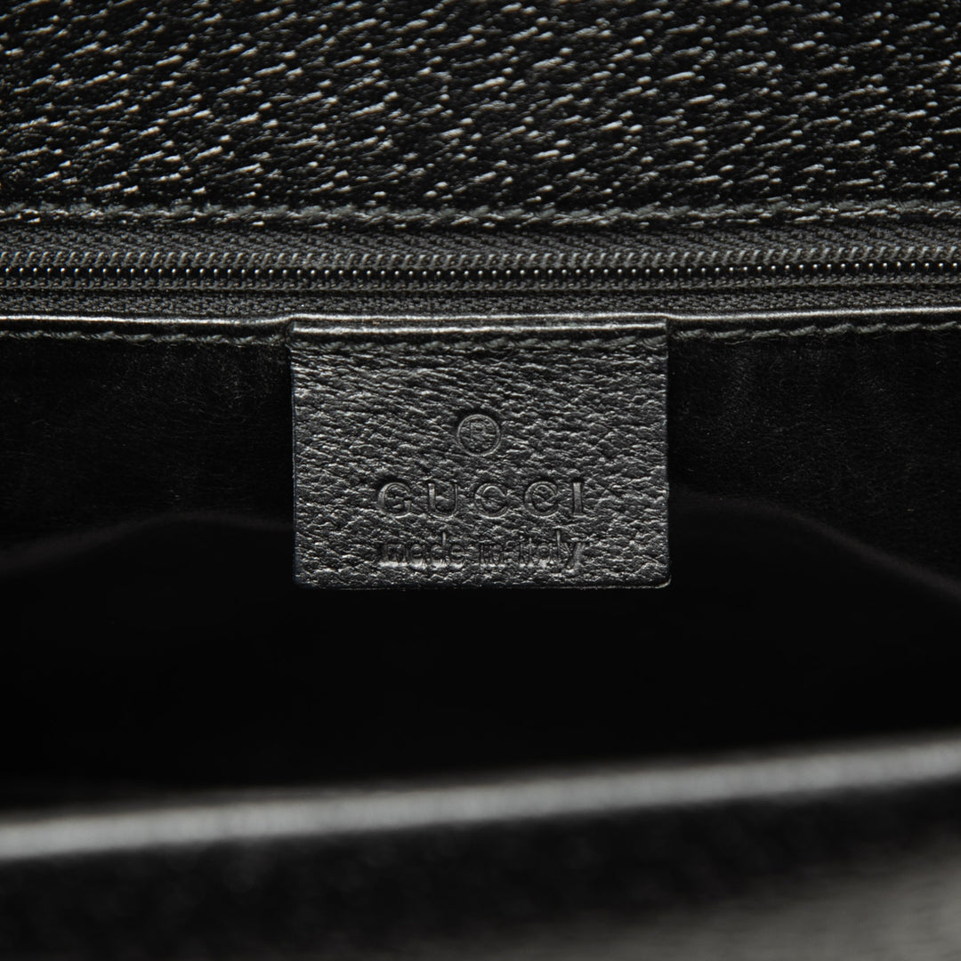 grainé Bamboo Sac Cuir de veau grainé Noir