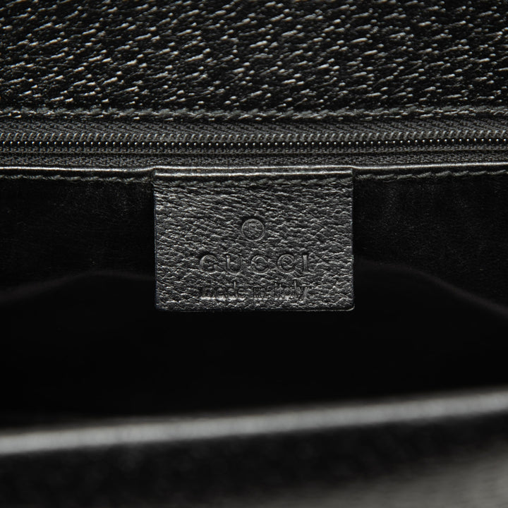 grainé Bamboo Sac Cuir de veau grainé Noir