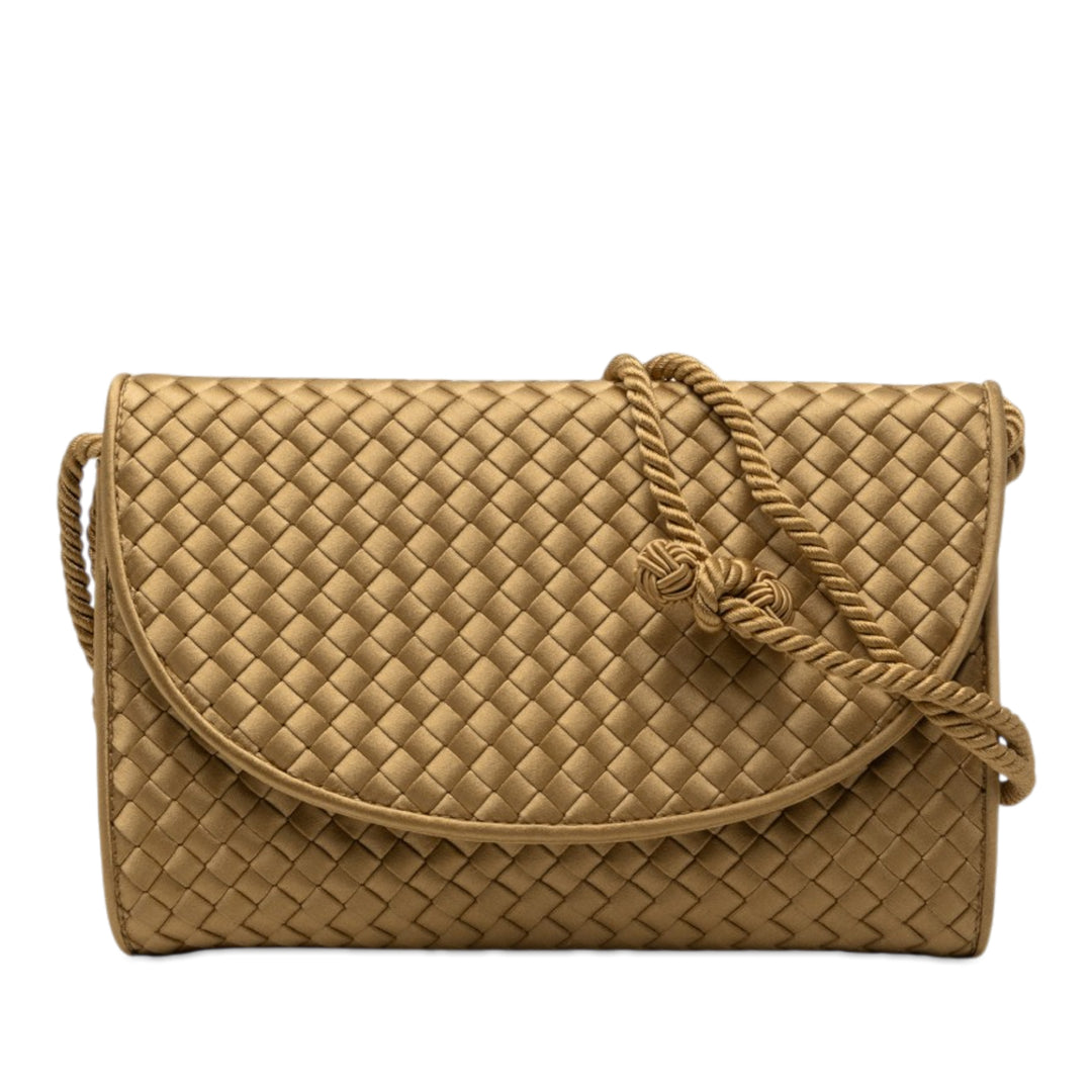 Bottega Veneta Intrecciato à rabat Sac Doré – vue principale – GABY PARIS