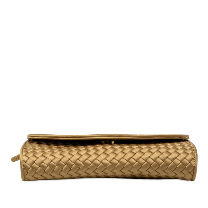 Bottega Veneta Intrecciato à rabat Sac Doré – vue 3 – GABY PARIS