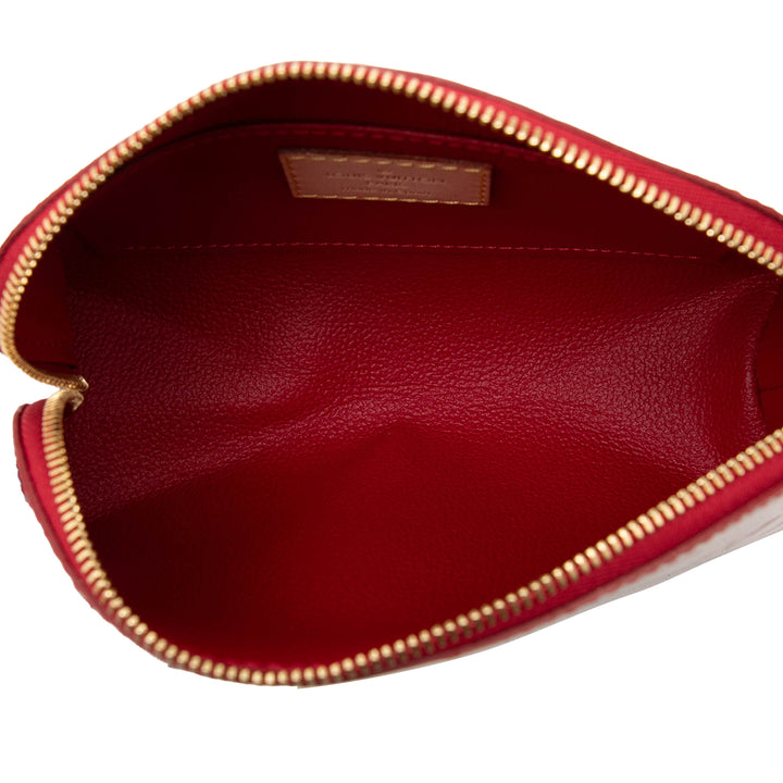 Trousse de maquillage Cuir verni Monogram Rouge