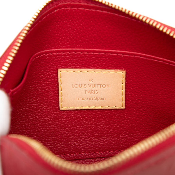 Trousse de maquillage Cuir verni Monogram Rouge