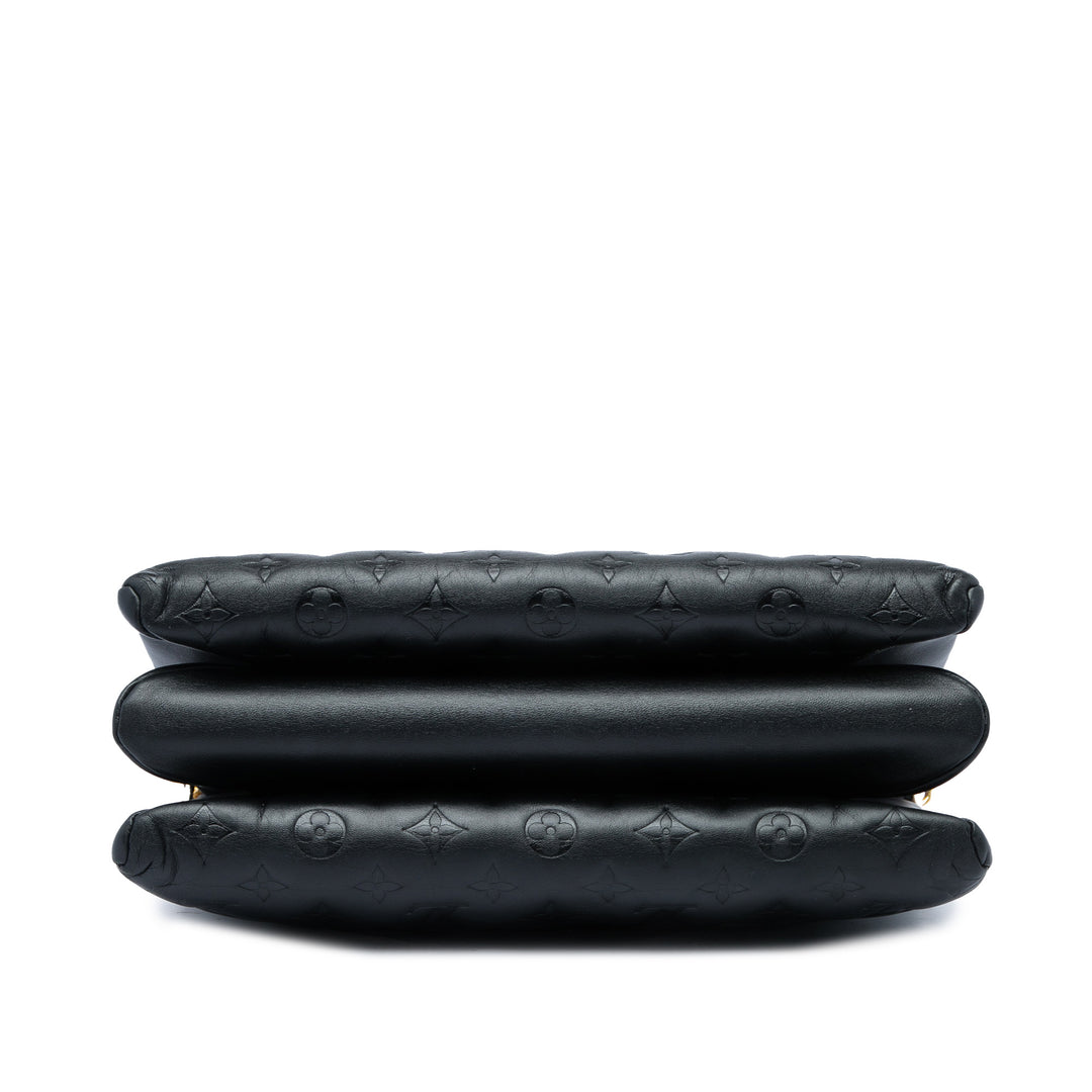 Louis Vuitton embossé Puffy Coussin MM Monogram Noir
