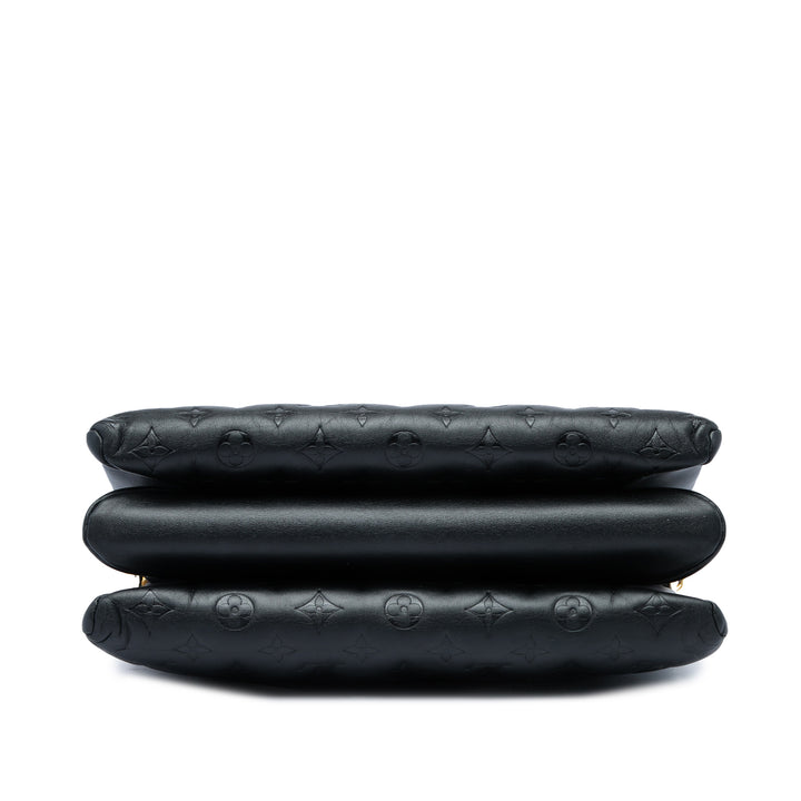 Louis Vuitton embossé Puffy Coussin MM Monogram Noir