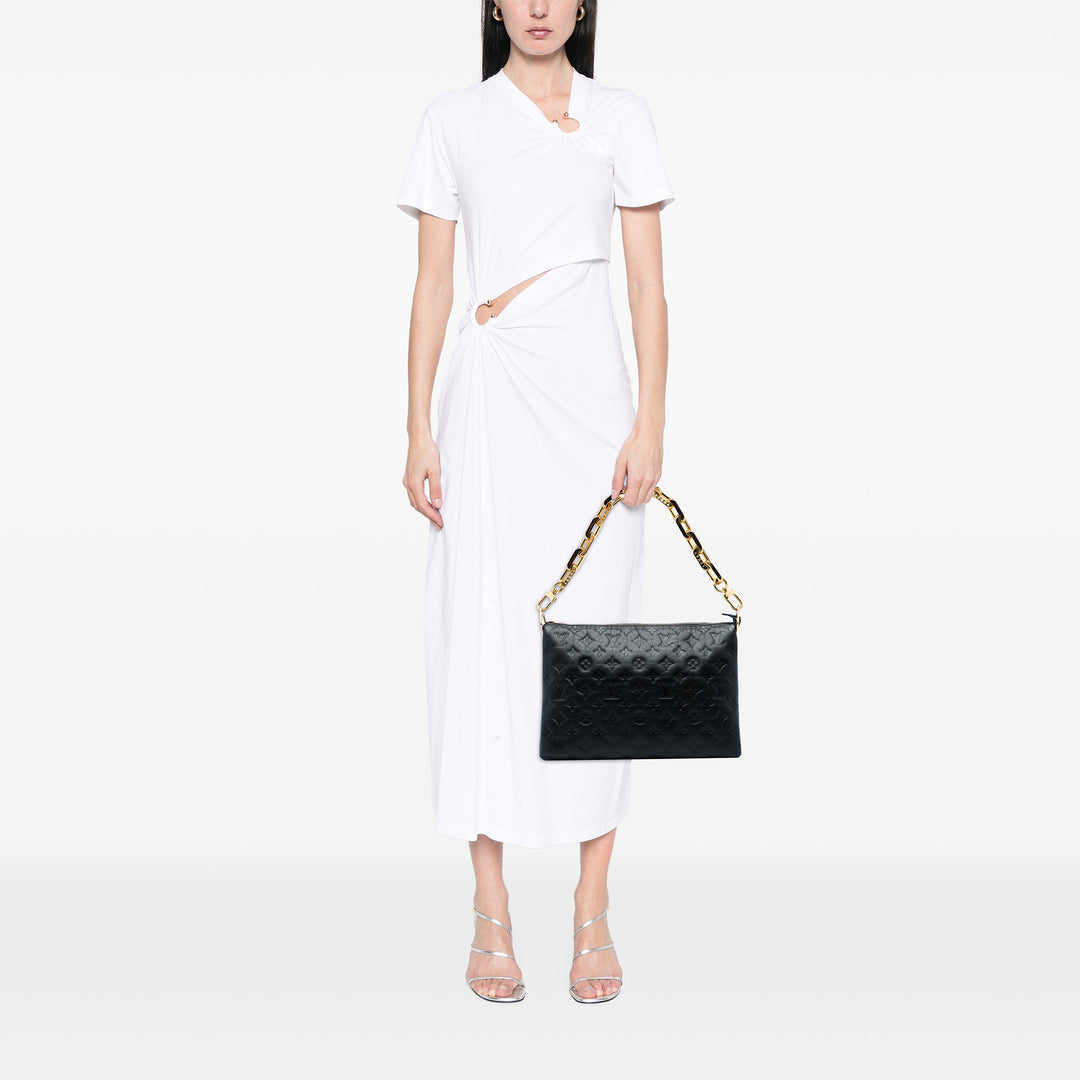 Louis Vuitton embossé Puffy Coussin MM Monogram Noir